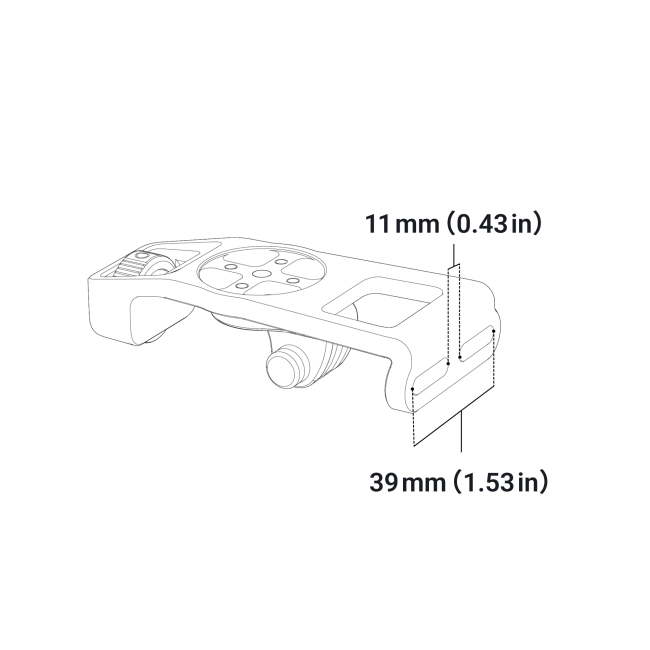 Suport cameră bicicletă Insta360 Bike Computer Mount | aluminiu - pentru ghidoane integrate tip cockpit