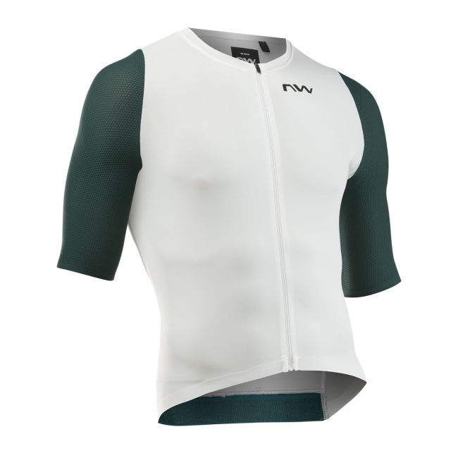 Tricou ciclism Northwave Extreme Evo - alb/petrol | UPF50+