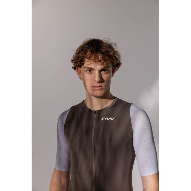 Tricou ciclism Northwave Extreme Evo - gri deschis | UPF50+