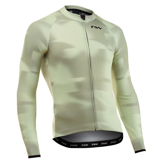Tricou ciclism mânecă lungă Northwave Blade 2 - verde | toamnă-iarnă