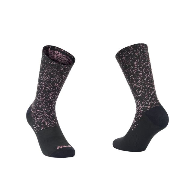 Șosete ciclism Northwave Stardust - negru/malva | respirabilitate maximă