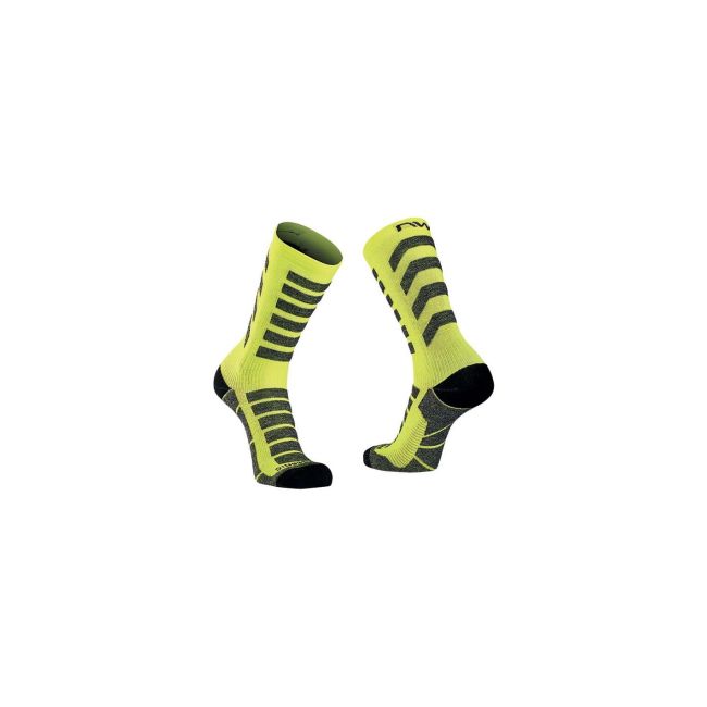 Șosete ciclism iarnă Northwave Husky Ceramic - galben fluo | izolație ceramică