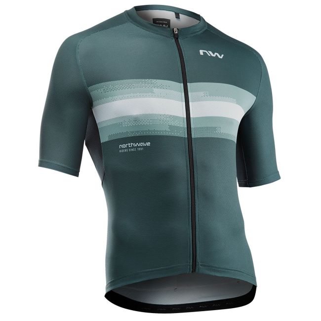 Tricou ciclism Northwave Force Evo - sage/gri deschis | jersey vară