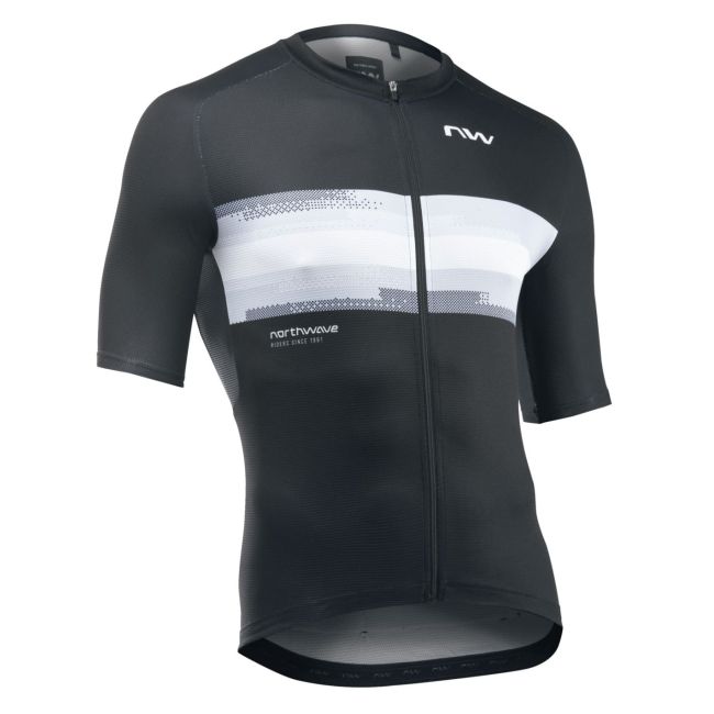 Tricou ciclism Northwave Force Evo - negru/alb | jersey bărbați vară
