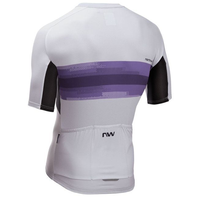Tricou ciclism Northwave Force Evo - gri/mov | jersey bărbați vară