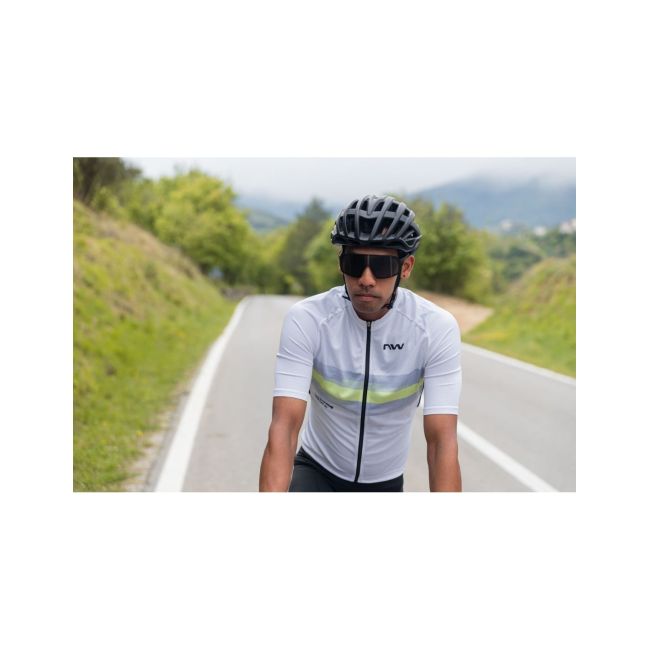Tricou ciclism Northwave Force Evo - alb/matcha | jersey bărbați vară
