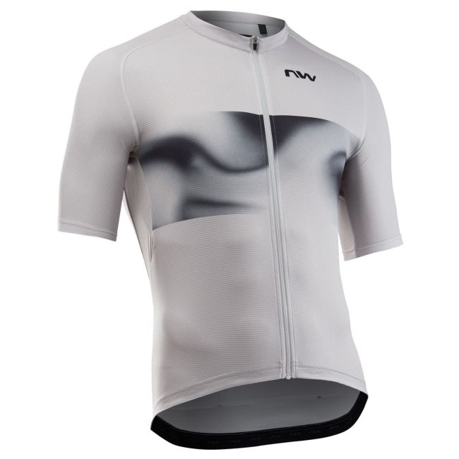 Tricou ciclism Northwave Force Evo - gri deschis | jersey bărbați vară
