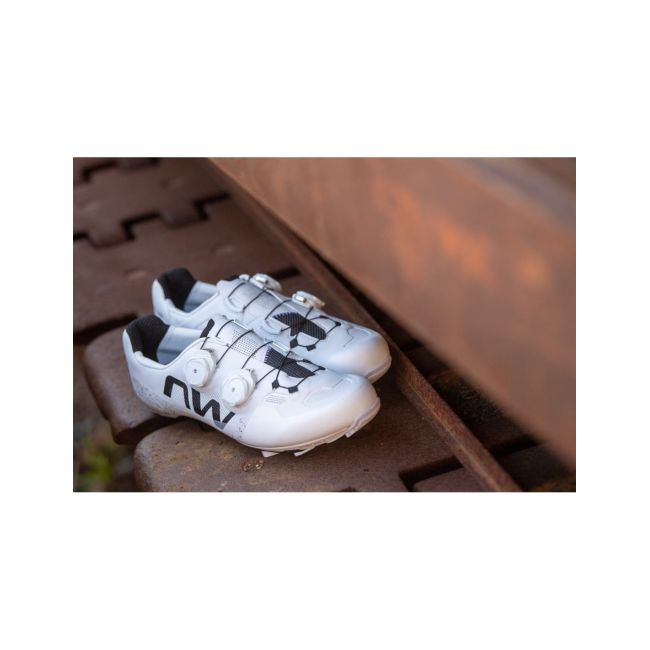 Pantofi ciclism MTB XC Northwave Extreme X - alb | talpă carbon