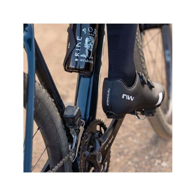 Pantofi ciclism MTB XC Northwave Striker - negru/gri | talpă carbon