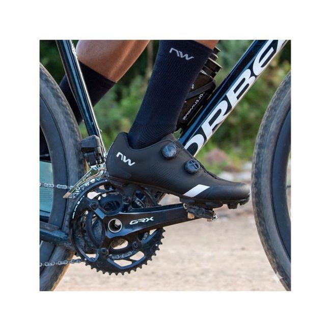 Pantofi ciclism MTB XC Northwave Striker - negru/gri | talpă carbon