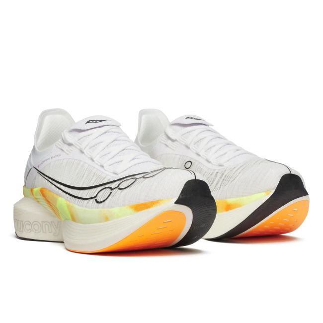 Pantofi alergare Saucony Endorphin Elite 2 - alb/peel | placă carbon