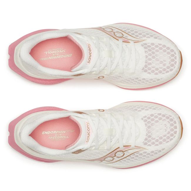 Pantofi alergare Saucony Endorphin Speed 5 femei - ivory/mauve | viteză și reactivitate