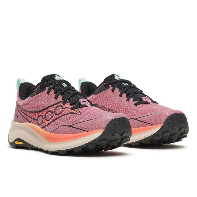 Pantofi alergare trail Saucony Peregrine 16 W - mov/somon | grip Vibram
