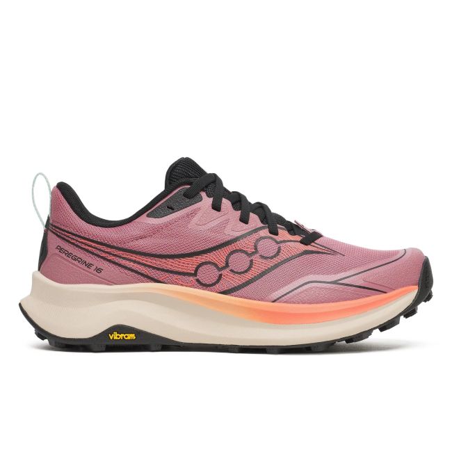 Pantofi alergare trail Saucony Peregrine 16 W - mov/somon | grip Vibram