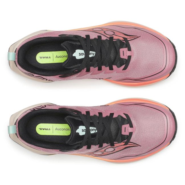 Pantofi alergare trail Saucony Peregrine 16 W - mov/somon | grip Vibram