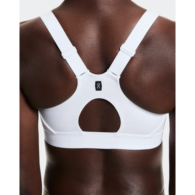 Bustieră On Performance Bra W - albă | suport mediu alergare