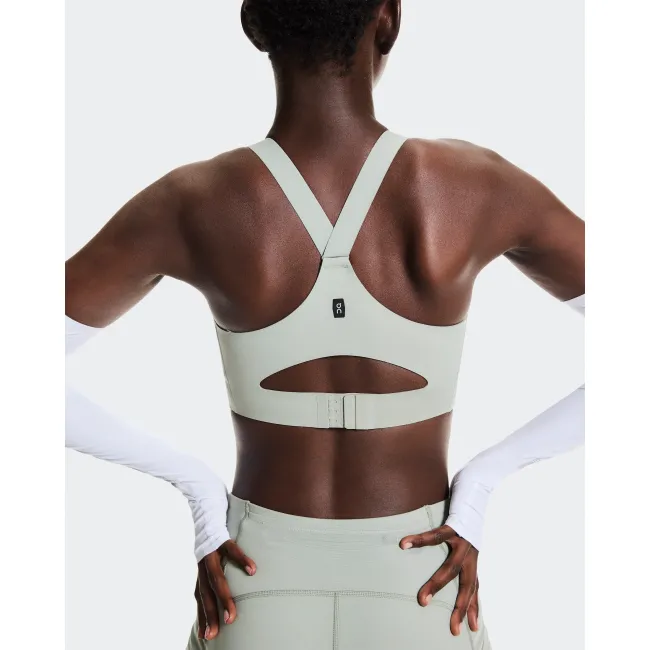 Bustieră alergare On Endurance Bra Zip W - gri Tin | suport ridicat