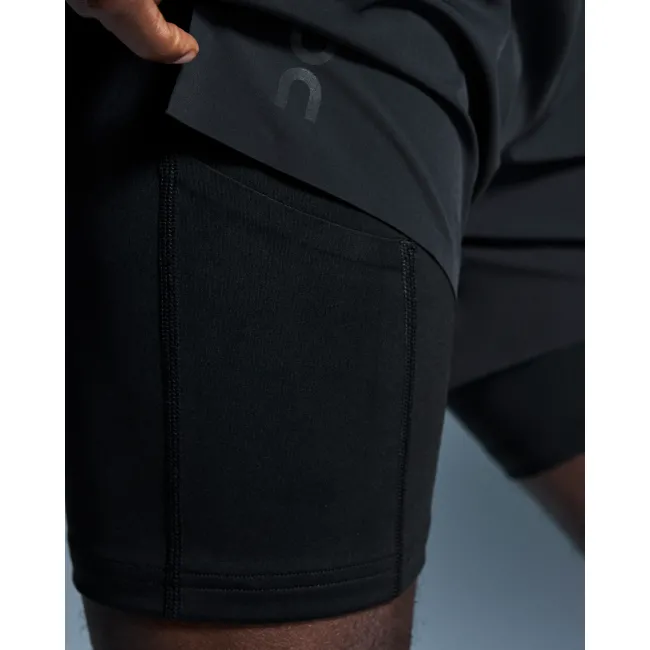 Pantaloni scurți 2in1 On 5" Performance - negru | alergare