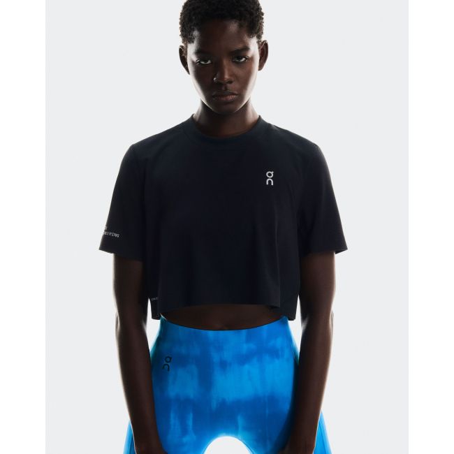 Crop top antrenament On Train-T Crop W - negru | DryTec™