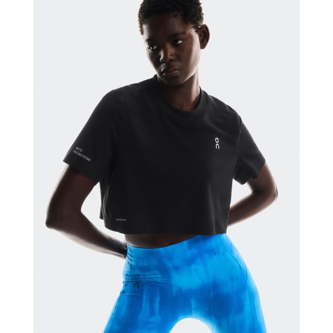 Crop top antrenament On Train-T Crop W - negru | DryTec™