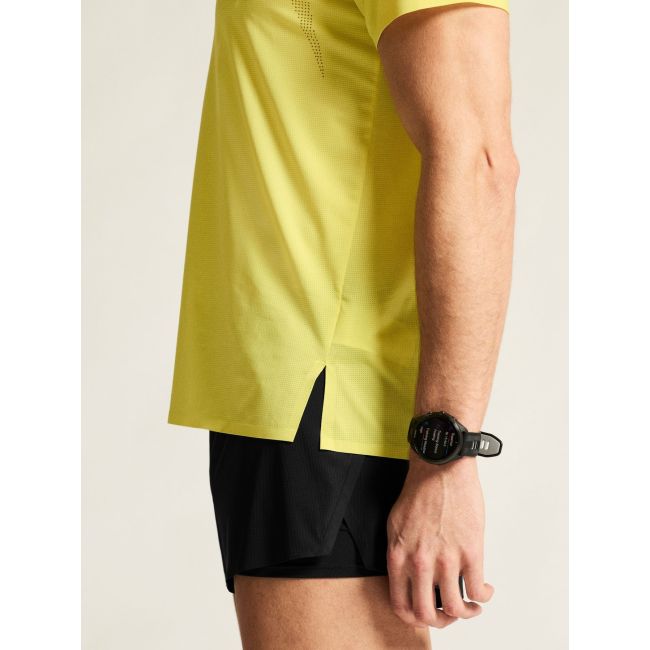 Tricou alergare Craft Race Day SS Tee 2 - galben | ultraușor performanță