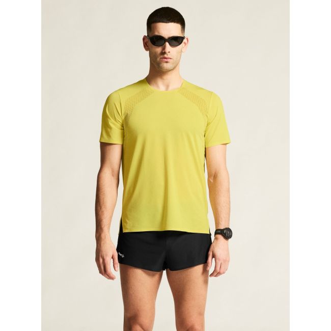 Tricou alergare Craft Race Day SS Tee 2 - galben | ultraușor performanță