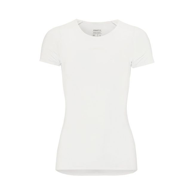 Tricou femei Craft Pro Dry Nanoweight SS - alb | strat de bază ultraușor