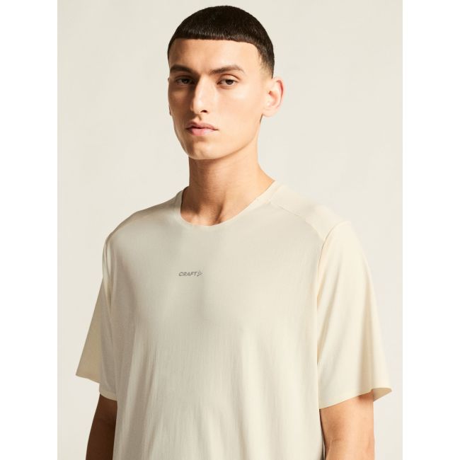 Tricou alergare Craft Hypervent Tee - alb | ventilație maximă