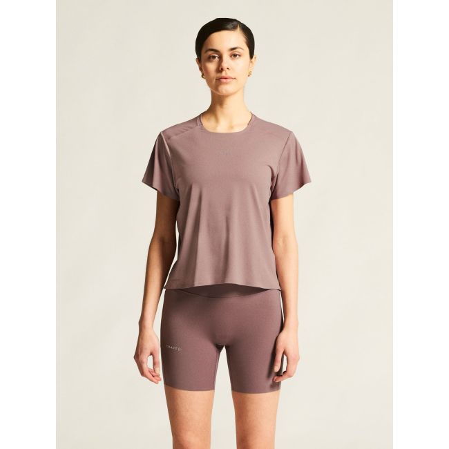 Tricou alergare Craft Hypervent Tee - mov | ventilație perforată