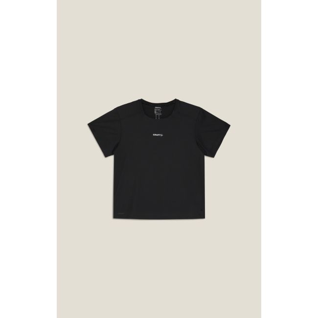 Tricou alergare Craft Hypervent Tee - negru | ventilație perforată