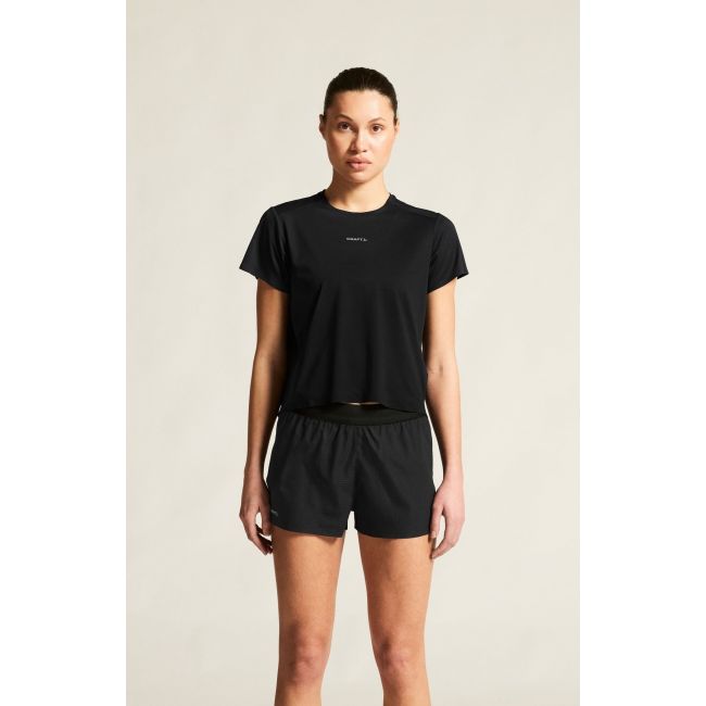 Tricou alergare Craft Hypervent Tee - negru | ventilație perforată