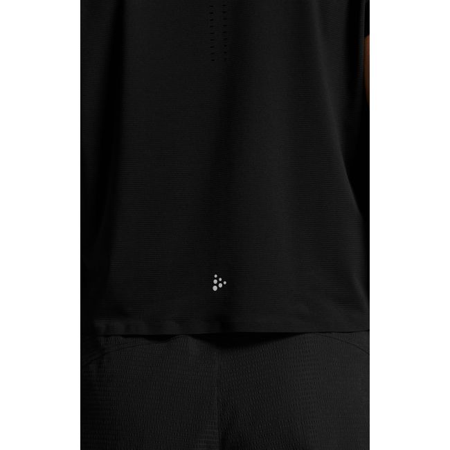 Tricou alergare Craft Hypervent Tee - negru | ventilație perforată