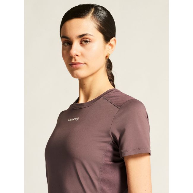 Tricou alergare Craft ADV Essence SS Tee 2 - mov | poliester reciclat