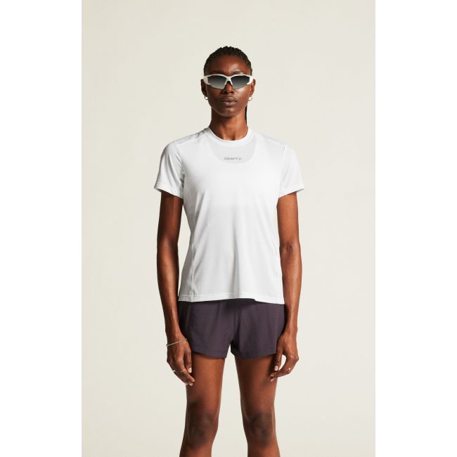 Tricou alergare Craft ADV Essence SS Tee 2 - alb | poliester reciclat