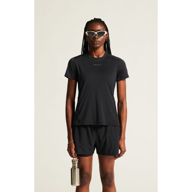 Tricou alergare Craft ADV Essence SS Tee 2 - negru | poliester reciclat
