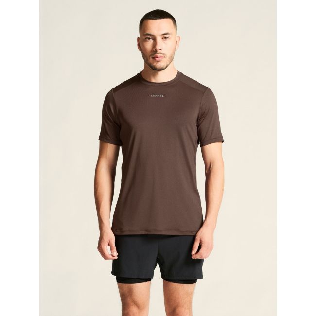 Tricou alergare Craft ADV Essence SS Tee 2 - maro | poliester reciclat