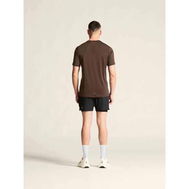 Tricou alergare Craft ADV Essence SS Tee 2 - maro | poliester reciclat