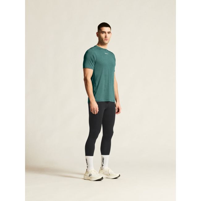 Tricou alergare Craft ADV Essence SS Tee 2 - verde | poliester reciclat