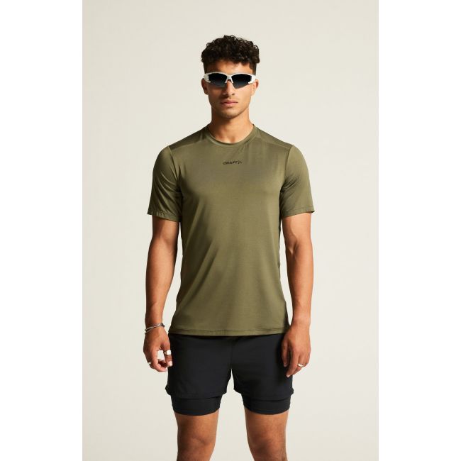 Tricou alergare Craft ADV Essence SS Tee 2 - verde | poliester reciclat