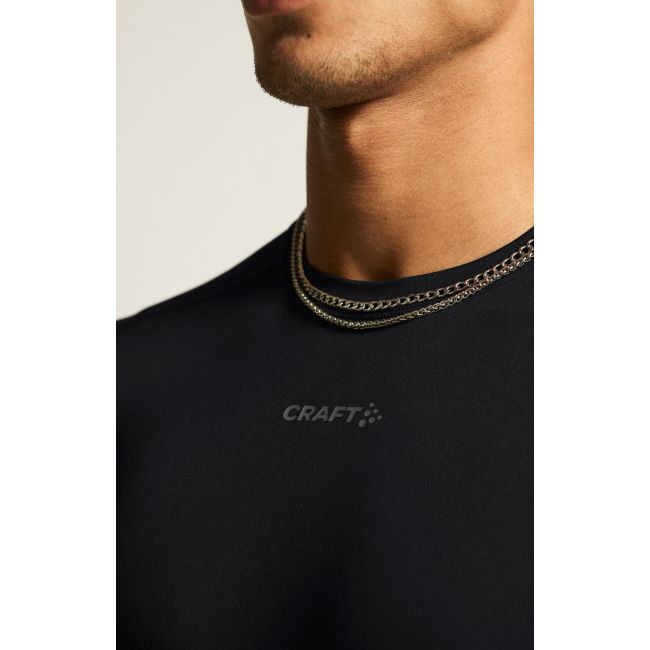 Tricou alergare Craft ADV Essence SS Tee 2 - negru | poliester reciclat
