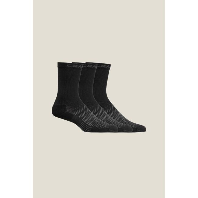 Sosete Craft Core Dry High 3-pack - negru | transport umiditate