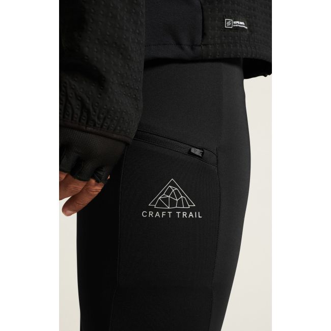 Colanți trail Craft Pro Trail Tights 2 - negru | poliamidă reciclată