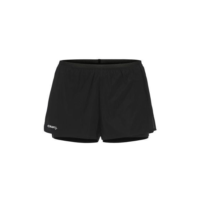 Pantaloni scurți alergare Craft Race Day Split Shorts - negru | ripstop reciclat