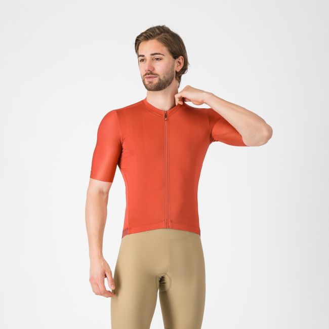 Tricou cu maneca scurta Castelli Espresso 2, pentru barbati, paprika
