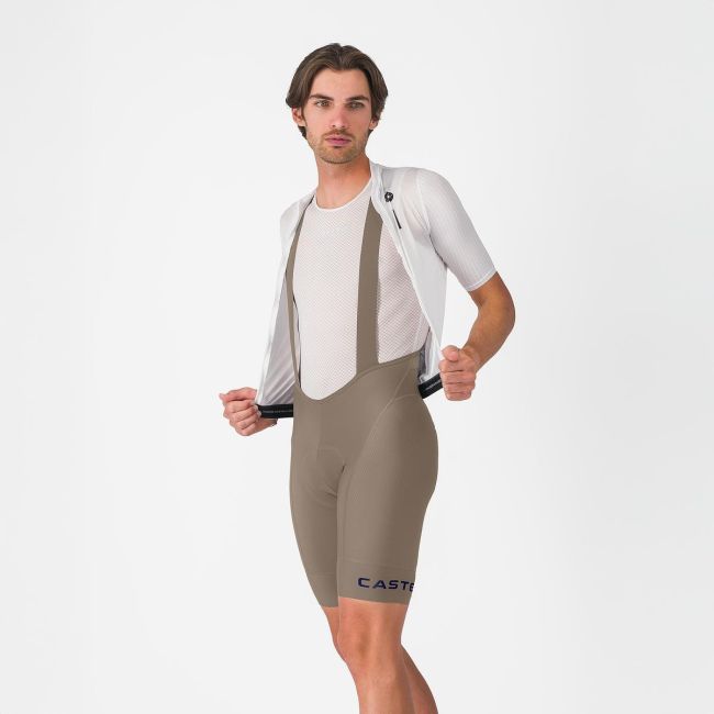 Pantaloni scurti cu bretele Castelli Competizione 2, pentru barbati, bej