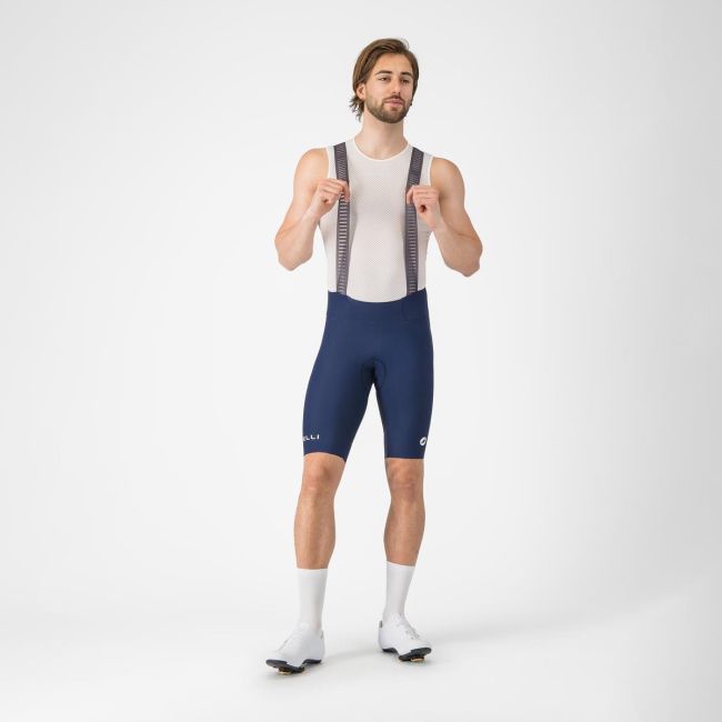 Pantaloni scurti cu bretele Castelli Espresso 2, pentru barbati, negru