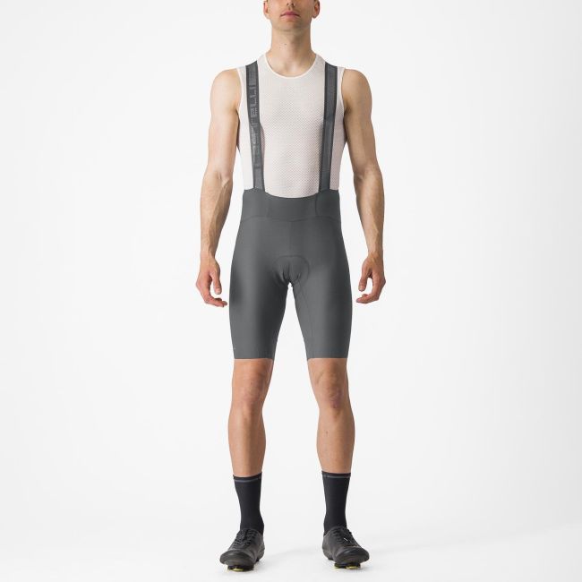 Pantaloni scurti cu bretele Castelli Espresso Gri GunmetalXL