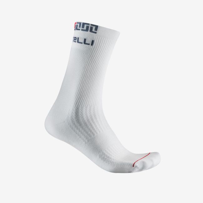 Sosete Castelli Bandito Merino 18, Albe, L/XL, 40-43