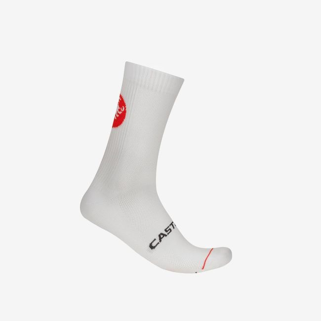 Sosete Castelli Entrata 18, unisex, alb XXL, 44-47