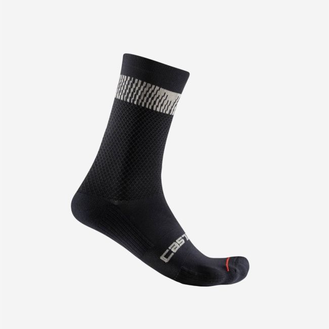 Sosete Castelli Unlimited 18, Negru/Argintiu, L/XL, 40-43